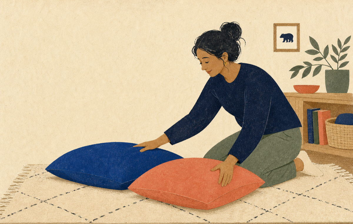 Pencil illustration of the Bear Delivery pillow game